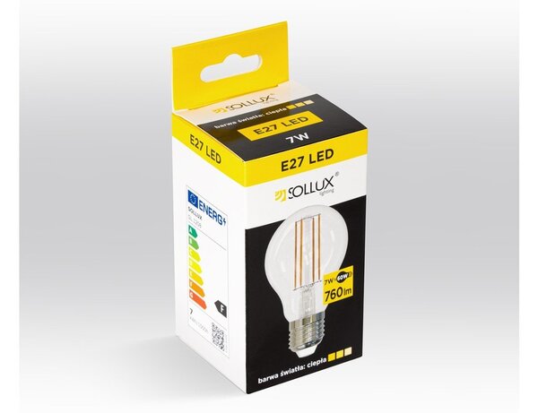 LED/sa žarnom niti žarulja s toplim svjetlom E27, 7 W – Sollux