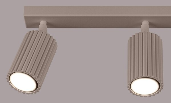 Smeđe-sivi metalni reflektor 6,5x45 cm Gleam – Sollux