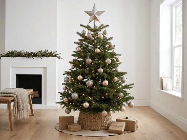 Vrh za božićno drvce zvijezda GLIMORA 22 cm, zlatna
