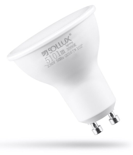 LED žarulja s toplim svjetlom GU10, 7 W – Sollux