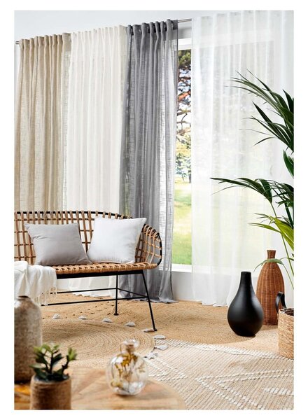 Bijela prozirna zavjesa 140x240 cm Haltona – douceur d'intérieur