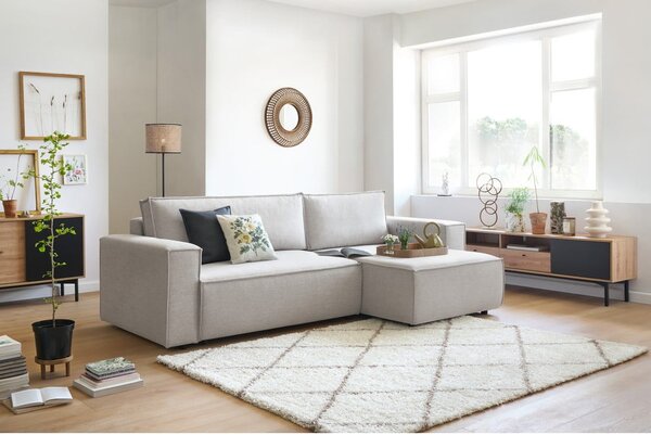 Bež sklopiva kutna garnitura (promjenjiva) Nihad – Bobochic Paris