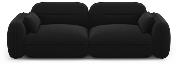 Crna baršunasta sofa 230 cm Audrey – Interieurs 86