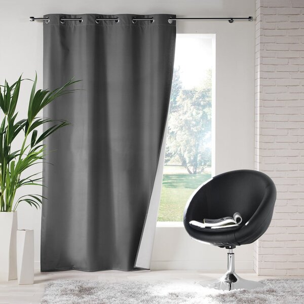 Antracitno siva termo izolacijska zavjesa 140x260 cm Icemount – douceur d'intérieur