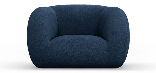 Plava fotelja od bouclé tkanine Essen – Cosmopolitan Design