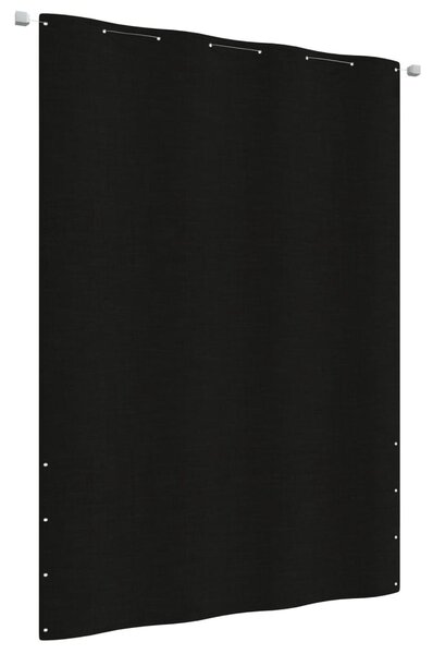 VidaXL Balkonski zastor crni 160 x 240 cm od tkanine Oxford