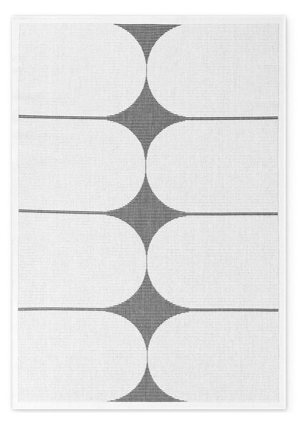 Crno-bijeli unutarnji i vanjski tepih 160x230 cm Duet Bowen – NORTHRUGS
