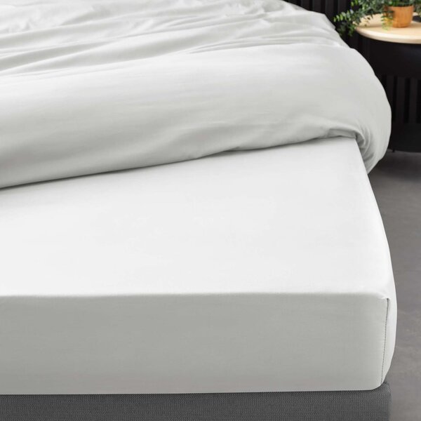 Bijela plahta s gumom od pamučnog perkala 180x200 cm Percaline – douceur d'intérieur