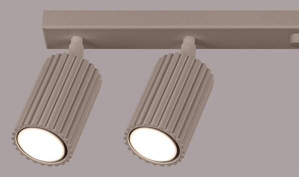Smeđe-sivi metalni reflektor 6,5x117 cm Gleam – Sollux