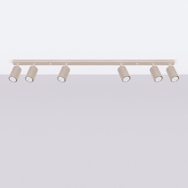 Smeđe-sivi metalni reflektor 6,5x117 cm Gleam – Sollux