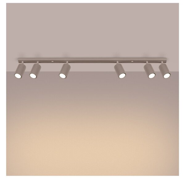 Smeđe-sivi metalni reflektor 6,5x117 cm Gleam – Sollux