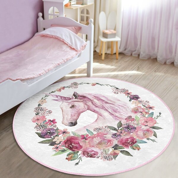 Ružičasti dječji tepih ø 120 cm Comfort – Mila Home