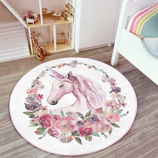Ružičasti dječji tepih ø 120 cm Comfort – Mila Home
