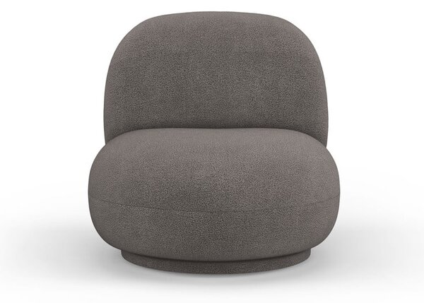 Siva fotelja od bouclé tkanine Chuck – Micadoni Home