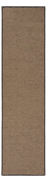 Crna/u prirodnoj boji jutena staza za stepenice 60x800 cm Diamond – Flair Rugs