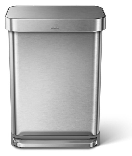Kanta za otpatke u srebrnoj boji s pedalom simplehuman, 55 l