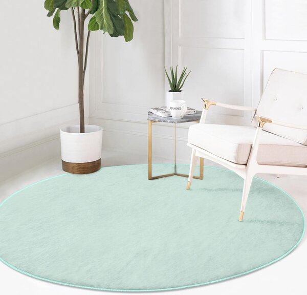Mentol zeleni periv/pogodan za robotski usisavač okrugli tepih ø 80 cm Comfort – Mila Home