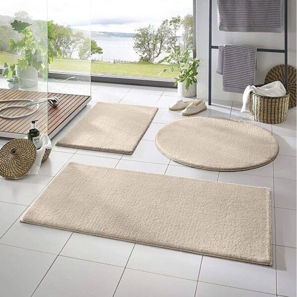 Sivo-bež kupaonske prostirke u setu 3 kom 50x90 cm – Mila Home