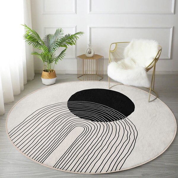 Krem periv okrugao tepih ø 100 cm Comfort – Mila Home