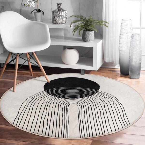 Krem periv okrugao tepih ø 100 cm Comfort – Mila Home