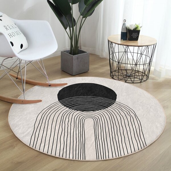 Krem periv okrugao tepih ø 100 cm Comfort – Mila Home