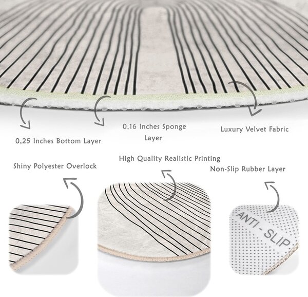 Krem periv okrugao tepih ø 100 cm Comfort – Mila Home