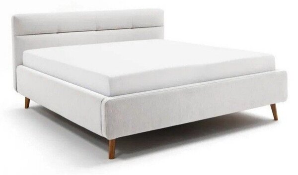 Svijetlo sivi tapecirani bračni krevet s prostorom za odlaganje s podnicom 160x200 cm Lotte – Meise Möbel