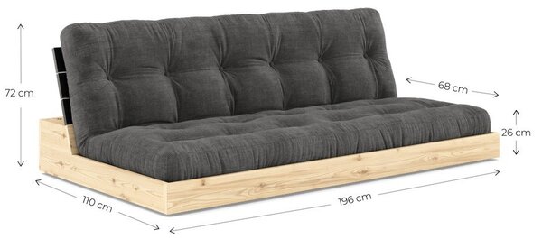 Bež sklopiva sofa 196 cm Base – Karup Design