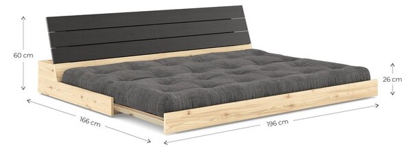 Bež sklopiva sofa 196 cm Base – Karup Design