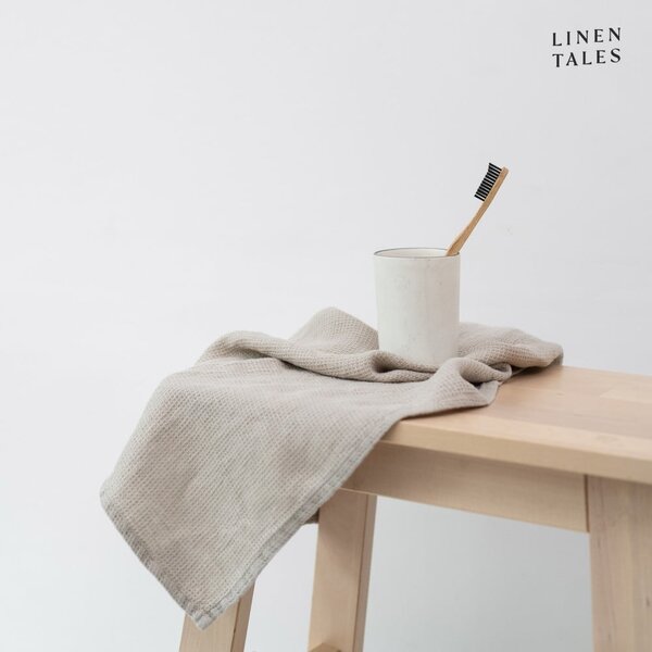 Laneni ručnik vafle strukture u prirodnoj boji 45x65 cm Natural Fine Waffle – Linen Tales