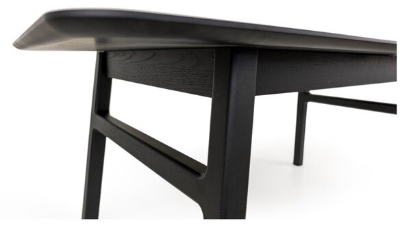 Proširiv blagovaonski stol s dodatnom pločom u dekoru hrasta 90x180 cm Curved – Woodman