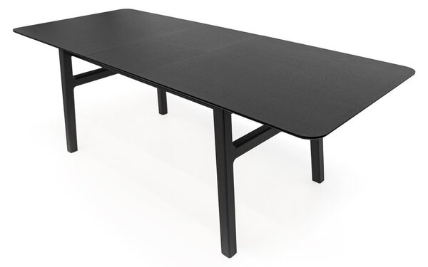 Proširiv blagovaonski stol s dodatnom pločom u dekoru hrasta 90x180 cm Curved – Woodman
