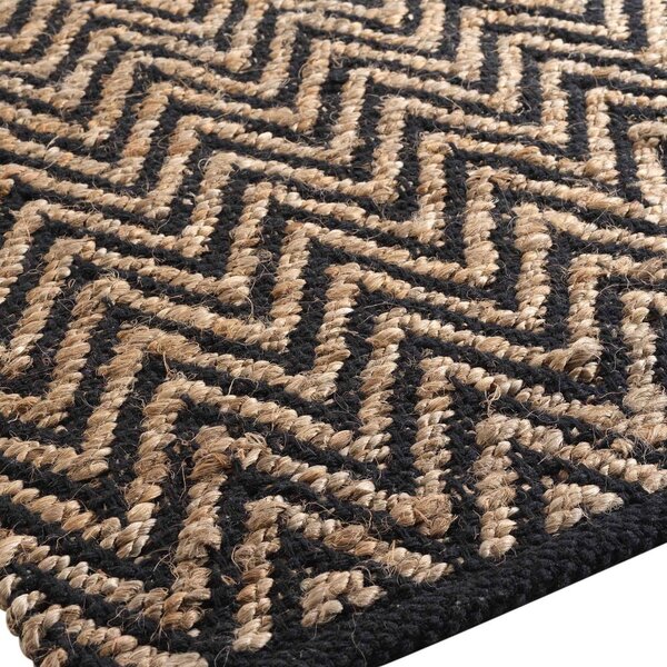 Crni/u prirodnoj boji tepih 120x170 cm Zigzag – douceur d'intérieur