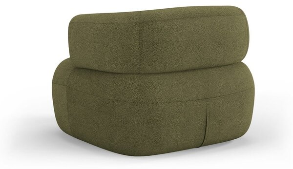 Zelena fotelja od bouclé tkanine Jenny – Micadoni Home