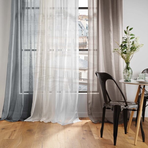 Siva prozirna zavjesa 140x240 cm Lissea – douceur d'intérieur