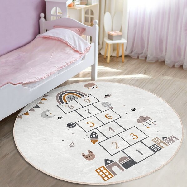 Krem dječji tepih ø 120 cm Comfort – Mila Home