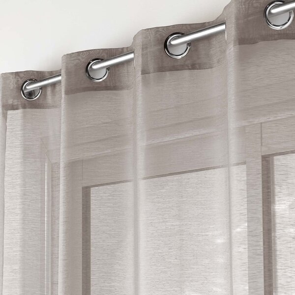 Smeđa prozirna zavjesa 140x240 cm Lissea – douceur d'intérieur