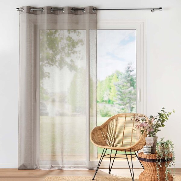 Smeđa prozirna zavjesa 140x240 cm Lissea – douceur d'intérieur