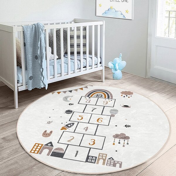 Krem dječji tepih ø 120 cm Comfort – Mila Home
