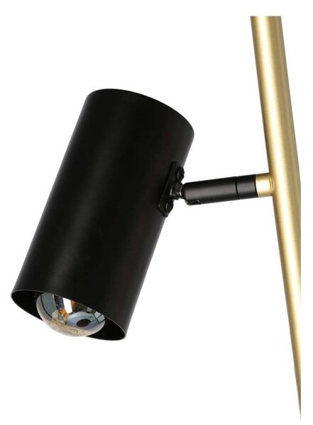 Crno/zlatna podna lampa (visina 164 cm) Perret - Candellux Lighting