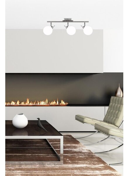Stropna lampa srebrne boje sa staklenim sjenilom 12x62 cm Ghost - Candellux Lighting