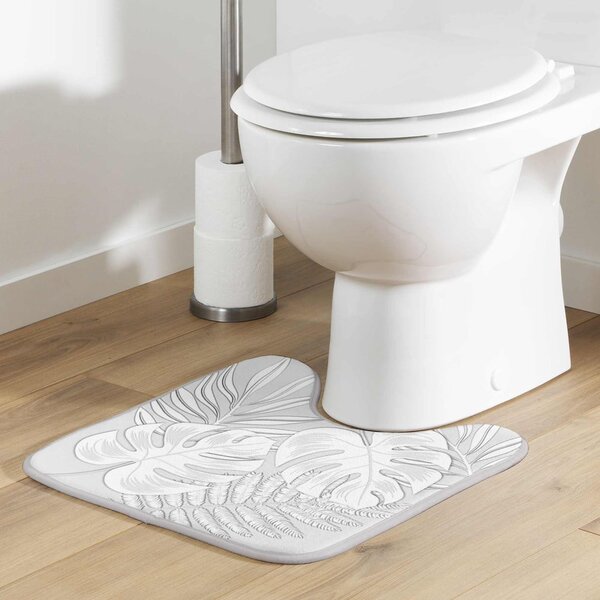 Svijetlo siva kupaonska prostirka za WC 45x45 cm Amber – douceur d'intérieur