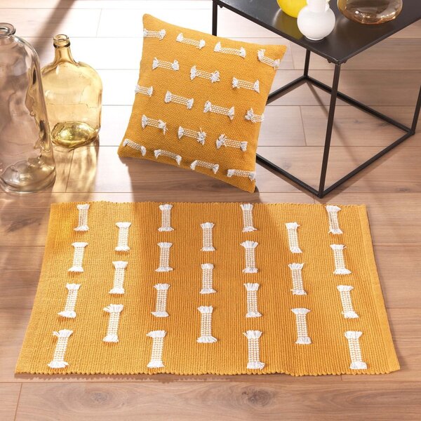 Oker žuti periv tepih 50x80 cm Juline – douceur d'intérieur