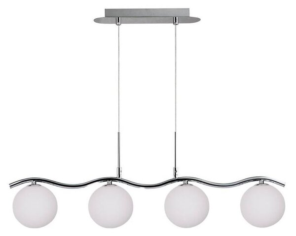 Visilica srebrne boje sa staklenim sjenilom 12x79 cm Ramon - Candellux Lighting