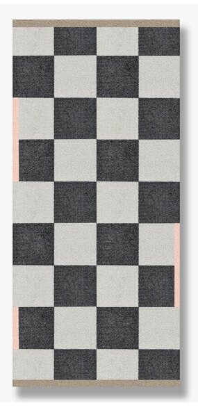 Crno-bijeli periv tepih 70x150 cm Square – Mette Ditmer Denmark