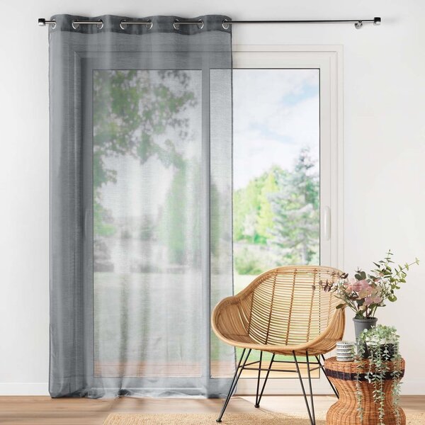 Siva prozirna zavjesa 140x240 cm Lissea – douceur d'intérieur