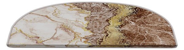 Krem/svjetlo smeđi set tepiha za stepenice 16 kom 20x65 cm Golden Marble – Vitaus