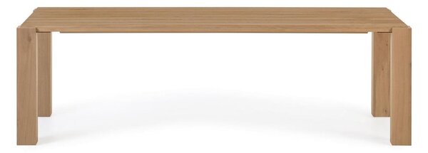 Blagovaonski stol u dekoru hrasta u prirodnoj boji 110x220 cm Deyanira – Kave Home