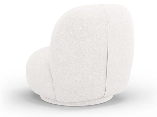 Bijela fotelja od bouclé tkanine Chuck – Micadoni Home