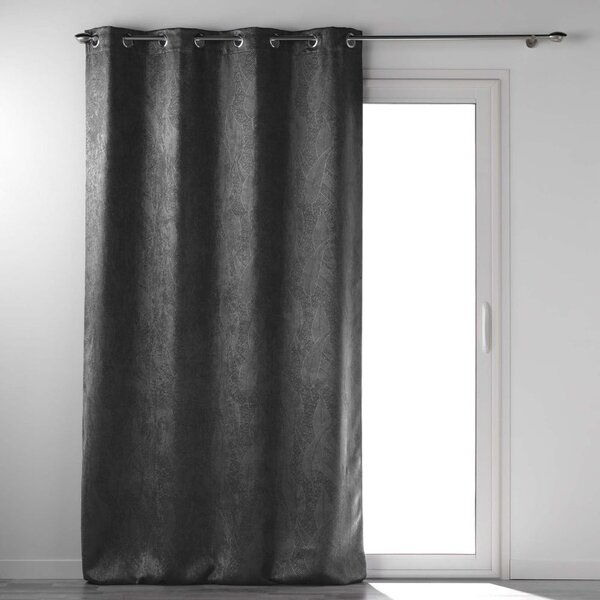 Antracitno siva zatamnjujuća zavjesa od samta 135x280 cm Melodie – douceur d'intérieur